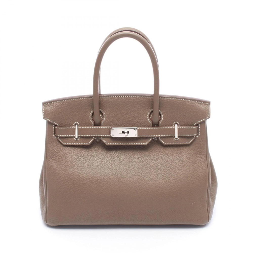 Hermes Birkin 30 Handbag, Leather, Taurillon Clemence Women's, Gray